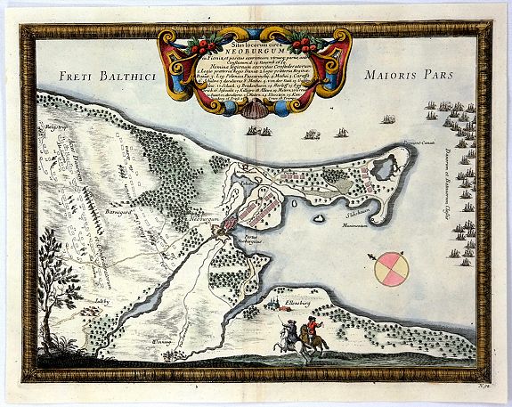 DAHLBERGH, E., Situs Iocorum Circa Neoburgum in Fiona, antique map, old maps