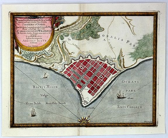 DAHLBERGH, E., Accurata Delineatio Geometrica in Luthia Friderici Oddae, antique map, old maps
