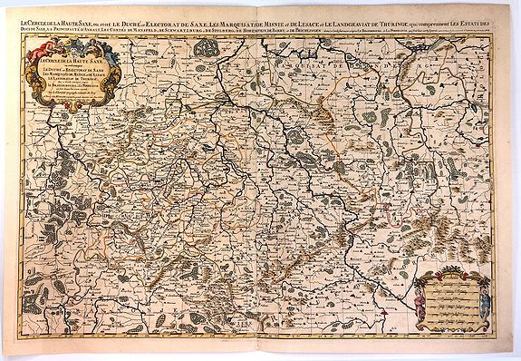 SANSON,N. / JAILLOT, H., Le Cercle de la Haute Saxe, ou Sont le Duche et Electorat de Saxe…, antique map, old maps