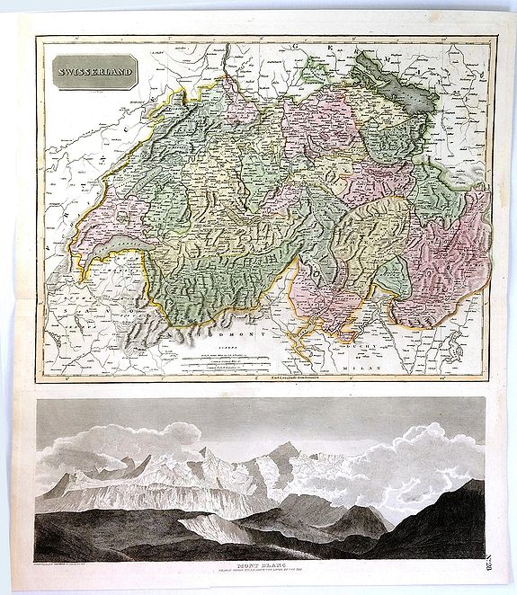 THOMSON, J., Swisserland, antique map, old maps