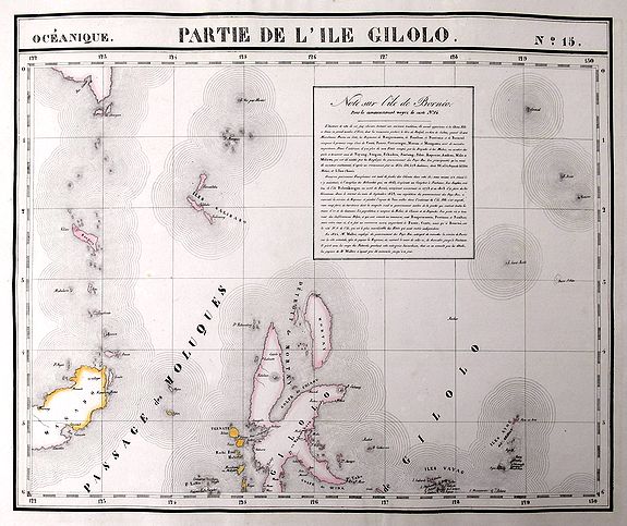 VANDERMAELEN, P., Partie de L'Ile Gilolo., antique map, old maps