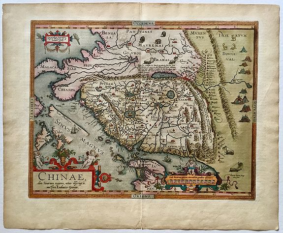 ORTELIUS, A., Chinae Olim Sinarum Regionis Nova Descriptio auctore Ludovico Georgio., antique map, old maps