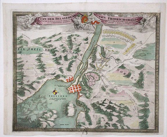 HOMANN, JOHANN BAPTIST., PLAN DER BELAGERUNG VON FRIDRICHSHALL. 1718, antique map, old maps