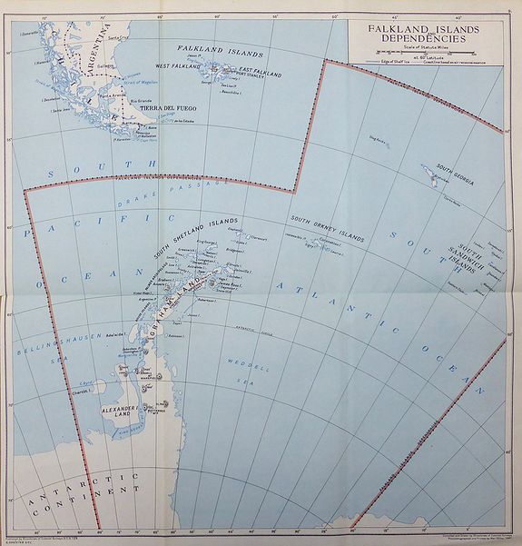 Directorate of Colonial Surveys., Falkland Islands and Dependencies , antique map, old maps
