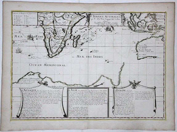 DU VAL, P., TERRES AUSTRALES., antique map, old maps