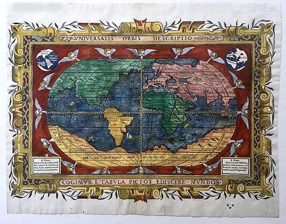 MYRITIUS, J., Universalis Orbis Descriptio., antique map, old maps