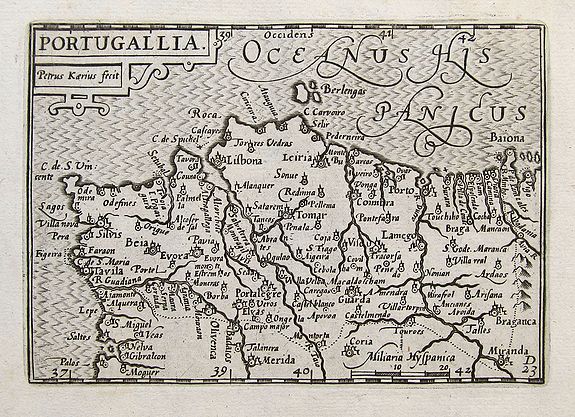 VISSCHER, C. J., Portugallia., antique map, old maps