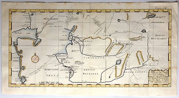 HANWAY, J., Anhang zu dem Karten von dem Orenburger., antique map, old maps