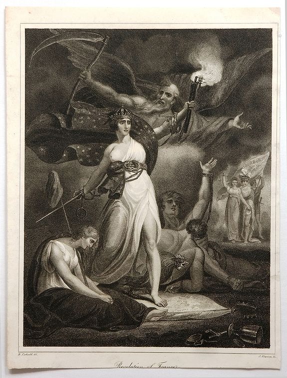 CORBOULD, R., Revolution of France., antique map, old maps