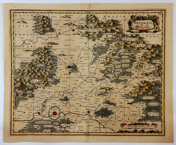VALK & SCHENK., Wetteravia die Wetterau., antique map, old maps