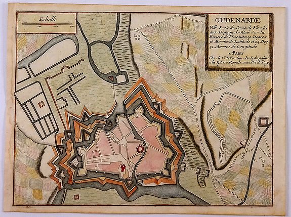 DE FER, N., Oudenarde Ville Forte du Comte de Flandre., antique map, old maps