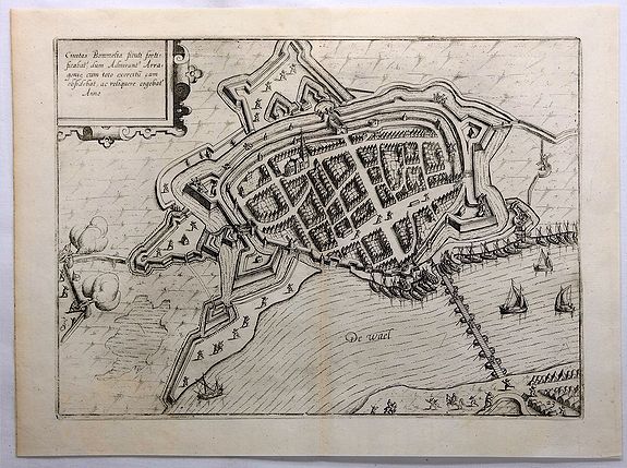 GUICCIARDINI, L., Civitas Bommelia Ficuti Fortis., antique map, old maps
