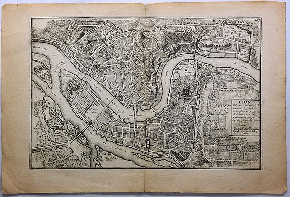 DE FER, N., Lion, Ville Tres Considerable du Royaume., antique map, old maps