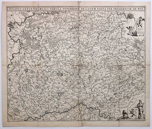 DE WIT, F., Ducatus Lutzenburgici Tabula Nuperrime in Lucem Edita., antique map, old maps