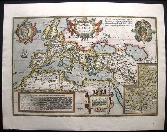 ORTELIUS, A., ROMANI IMPERII IMAGO., antique map, old maps