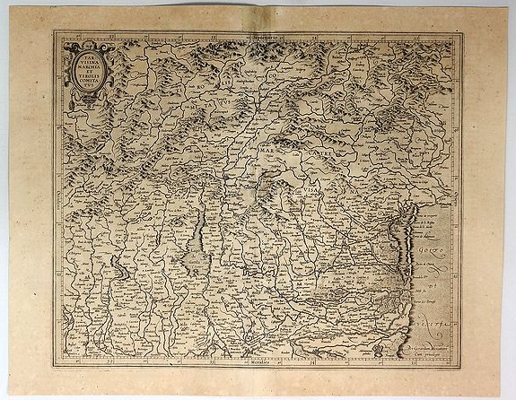 MERCATOR, G. / HONDIUS, H., Tar Visina Marchia et Tirolis Comitatus., antique map, old maps