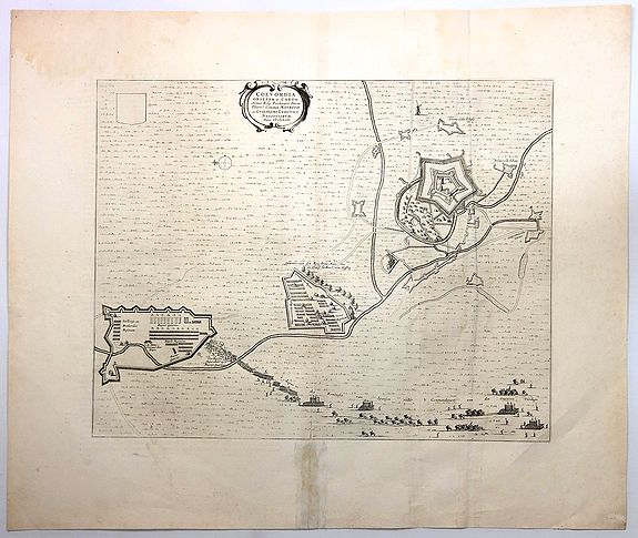 BLAEU, J., Coevordia Obsessa et Capta., antique map, old maps
