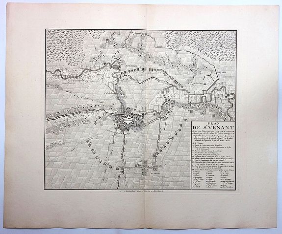 COVENS & MORTIER., Plan de St. Venant., antique map, old maps