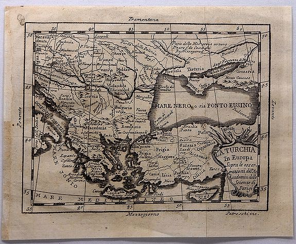 PETROSCHI. G., La Turchia in Europe.... , antique map, old maps