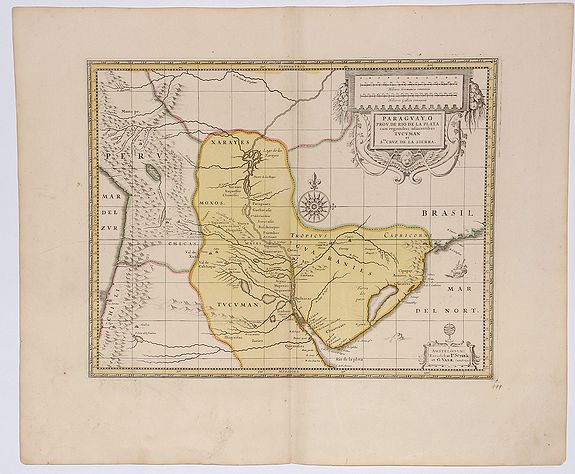 Schenk & Valk., PARAGUAY, O PROV. DE RIO DE LA PLATA cum regionibus adiacentibus TUCUMAN et Sta Cruz de la Sierra. , antique map, old maps