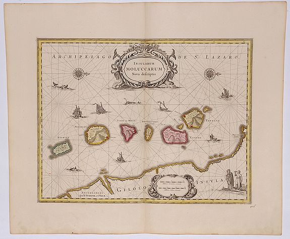 Schenk & Valk., Insularum MOLUCCARUM Nova descriptio., antique map, old maps