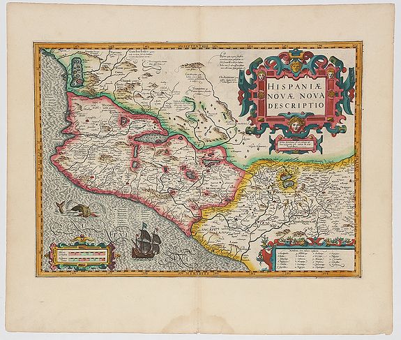 MERCATOR, Gerhard, Hispaniae Novae Nova Descriptio., antique map, old maps