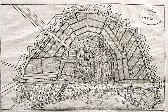Unknown, Plan von Amsterdam., antique map, old maps