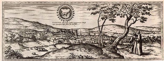 BRAUN, G. & HOGENBERG, F., Oxonium nobile Anglie oppidum..., antique map, old maps