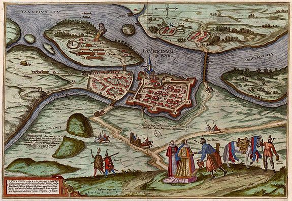 BRAUN, G. & HOGENBERG, F., Iaverinum vulgo Rab., antique map, old maps