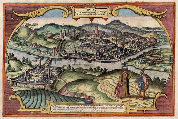 BRAUN, G. & HOGENBERG, F., Buda Citerioris Hungariae Caput Regni avita sedes. vulgo Ofen., antique map, old maps