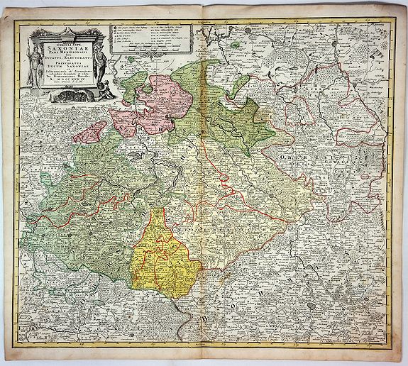 HOMANN HEIRS., Circuli Supe Saxoniae pars Meridionalis sive Ducatus…, antique map, old maps