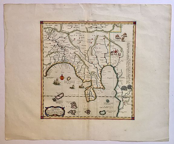MERCATOR, G., Tab. XI. Asiae, Comprehendens Indiam Extra Gangem., antique map, old maps
