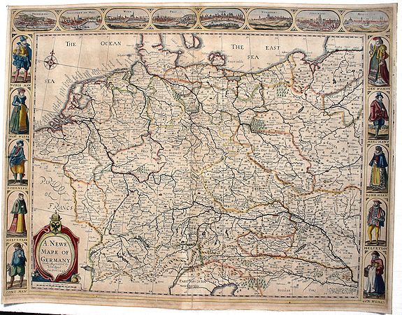 Speed, John., A newe mape of Germany., antique map, old maps