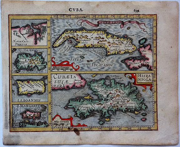 MERCATOR,G. / HONDIUS, J., Cuba., antique map, old maps