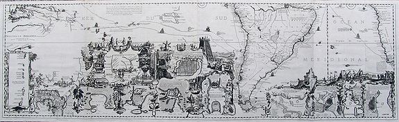 CHATELAIN, H., Carte tres Curieuse de la Mer du Sud... (southern sheet only), antique map, old maps