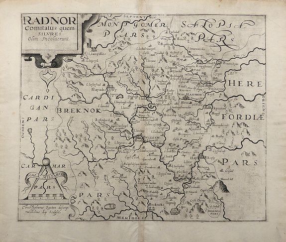 SAXTON, C. / KIP, W., Radnor Comitatus quem Silvres. , antique map, old maps