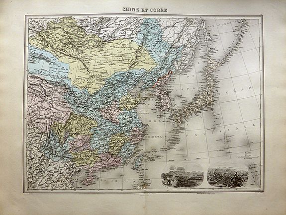 MIGEON, J., Chine et Coree., antique map, old maps