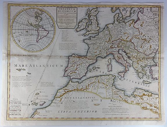 SENEX, J., Theatrum historicum ad Annum Christi Quadringentesimum…, antique map, old maps