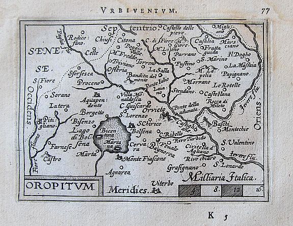 ORTELIUS, A., Oropitum., antique map, old maps