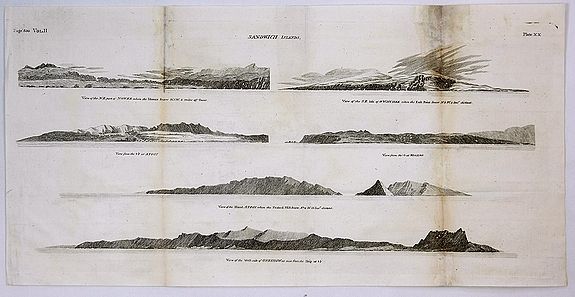 BLIGH, William., Sandwich Islands., antique map, old maps