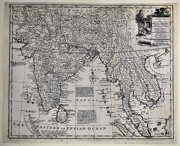 BOWEN, Emmanuel. , A New and Accurate Map of the Empire of the Great Mogul, Together with India on Both Sides the Ganges, and the Adjacent Countries., antique map, old maps