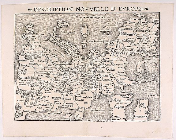 MÜNSTER, Sebastian., Description Nouvelle d'Europe., antique map, old maps