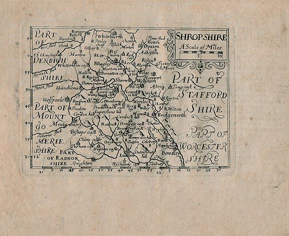BILL, John, Shropshire., antique map, old maps