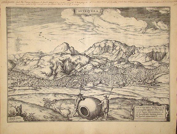 BRAUN,G./HOGENBERG,F., Antequera., antique map, old maps