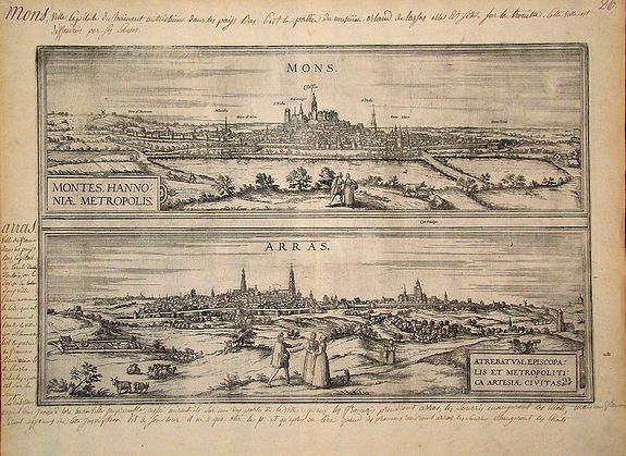 BRAUN,G./HOGENBERG,F., Mons. Arras., antique map, old maps