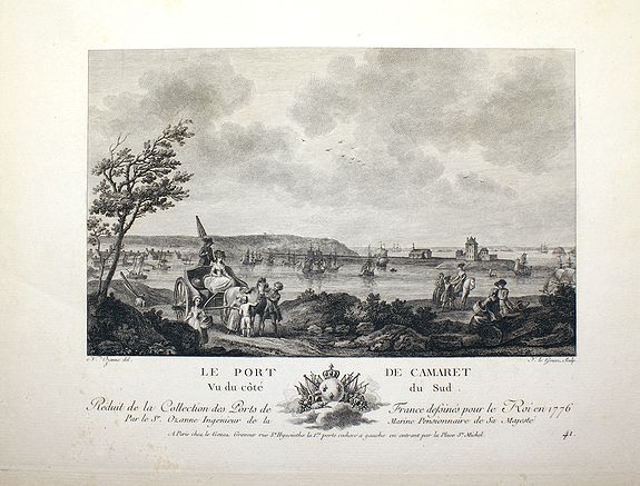 OZANNE, Nicolas, Le Port de Camaret Vu du coté du Sud, antique map, old maps