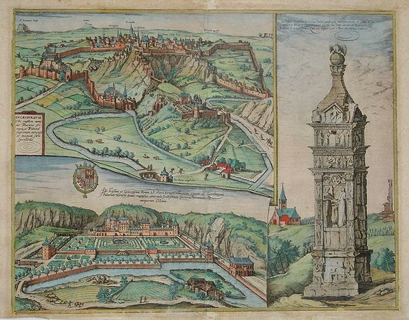G. Braun & F. Hogenberg, Lucenburgum., antique map, old maps