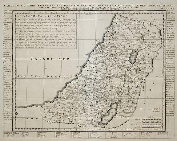 CHATELAIN, H., Carte de la Terre Sainte Divisée dans toutes ses . . ., antique map, old maps