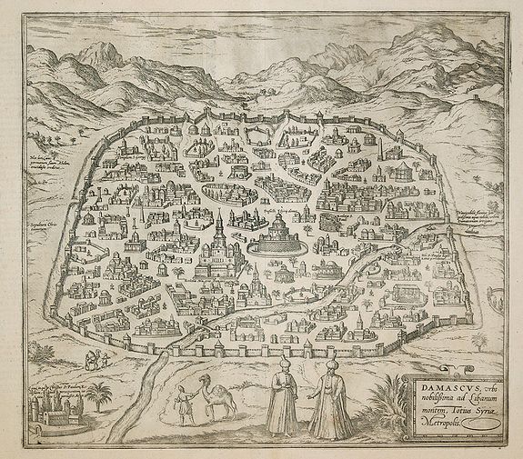 BRAUN, G. / HOGENBERG, F., Damascus, urbs., antique map, old maps