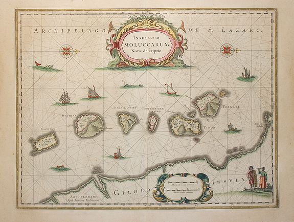 JANSSONIUS, J., Insularum Moluccarum Nova descriptio., antique map, old maps